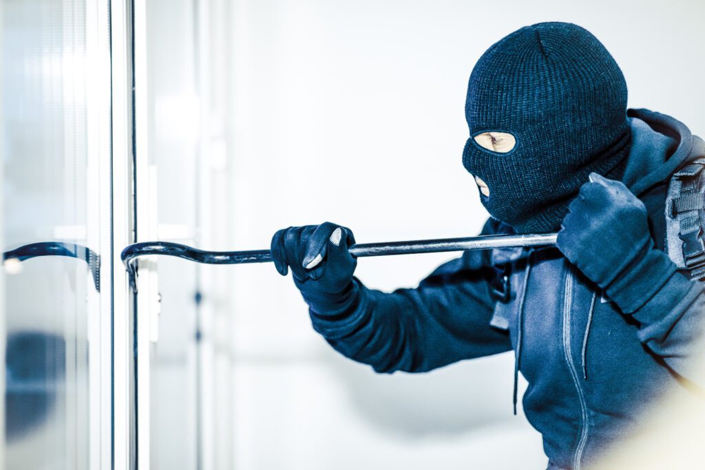 Commercial Window Film 8 A burglary breaking into a property of a home in USA that doesn't have security window film